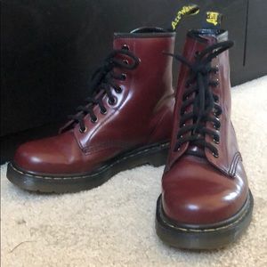 Cherry doc martens 1460 boots